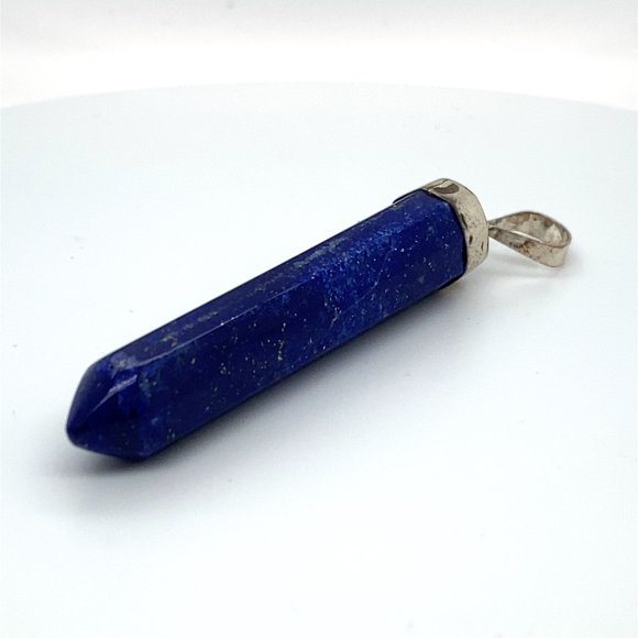 Lapis Lazuli 51.20ct Solid 925 Sterling Silver Pendant - Picture 4 of 7